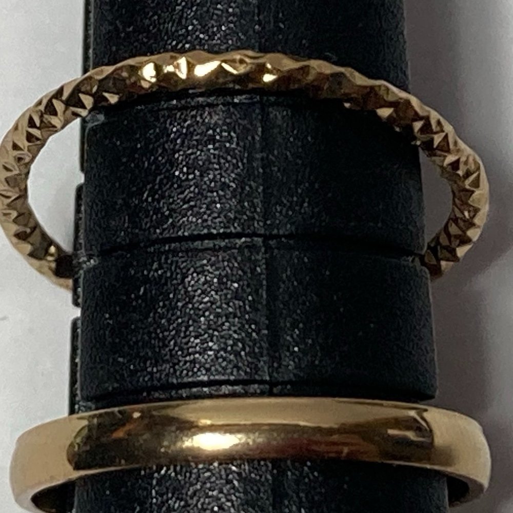 Gold Tone Ring Set of 2 Pinky or Children
